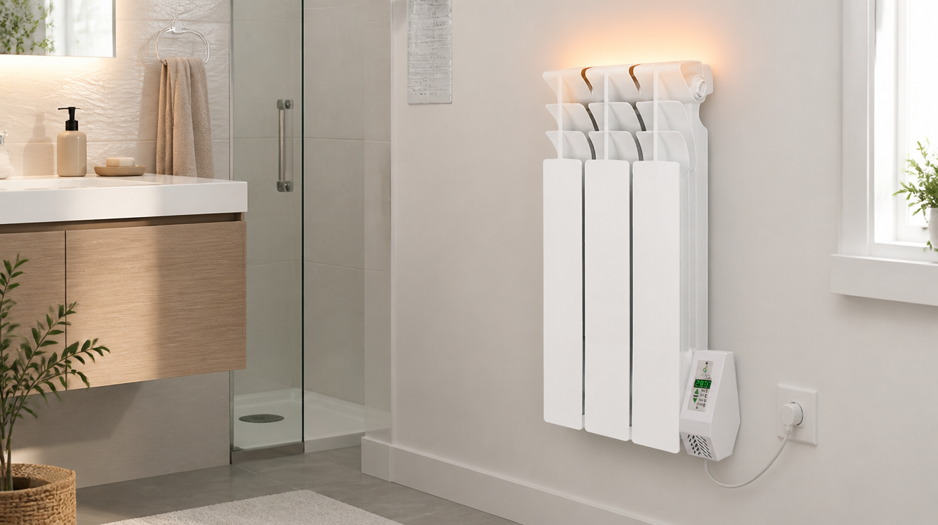 Електрорадіатор ECOTEPLO Elite 390 у ванній кімнаті